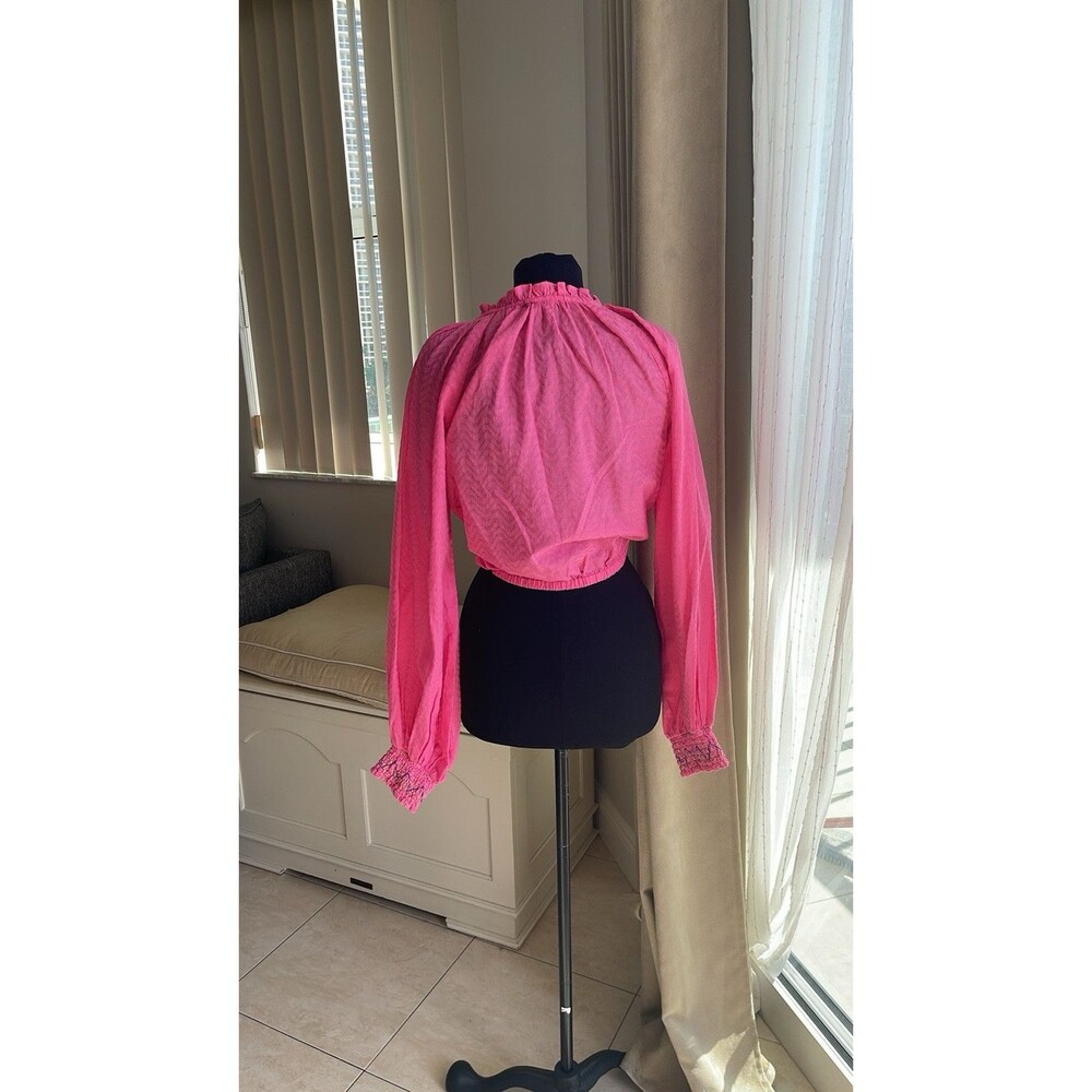 $178 Ramy Brook Tie Front Top Hot Pink Sexy Festival XS - Picture 4 of 8